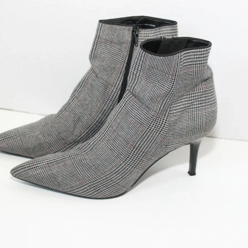 Cabi Dandy Plaid Pointed Toe Ankle Boot H12528 Booties Women's Size 11 H12528 - Picture 2 of 12